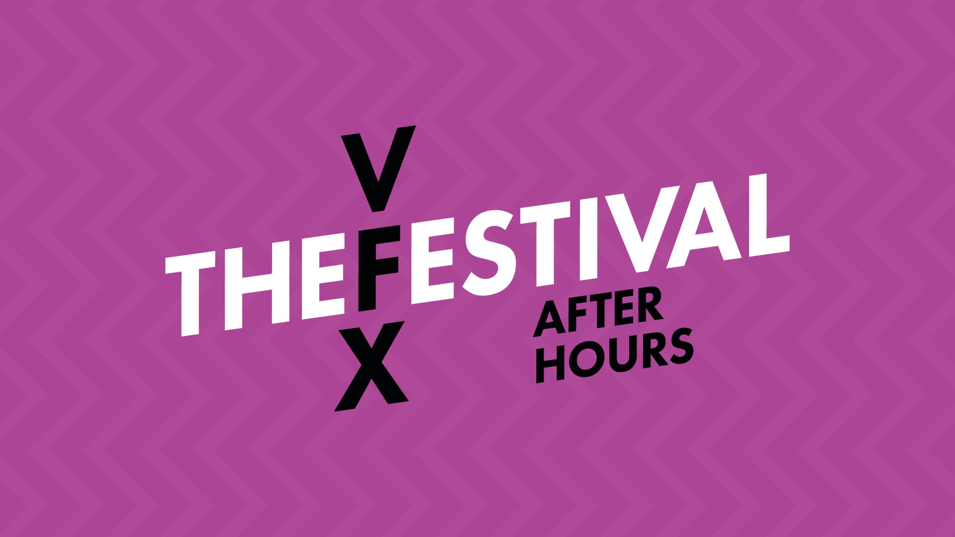 The VFX Festival after hours logo on a purple background