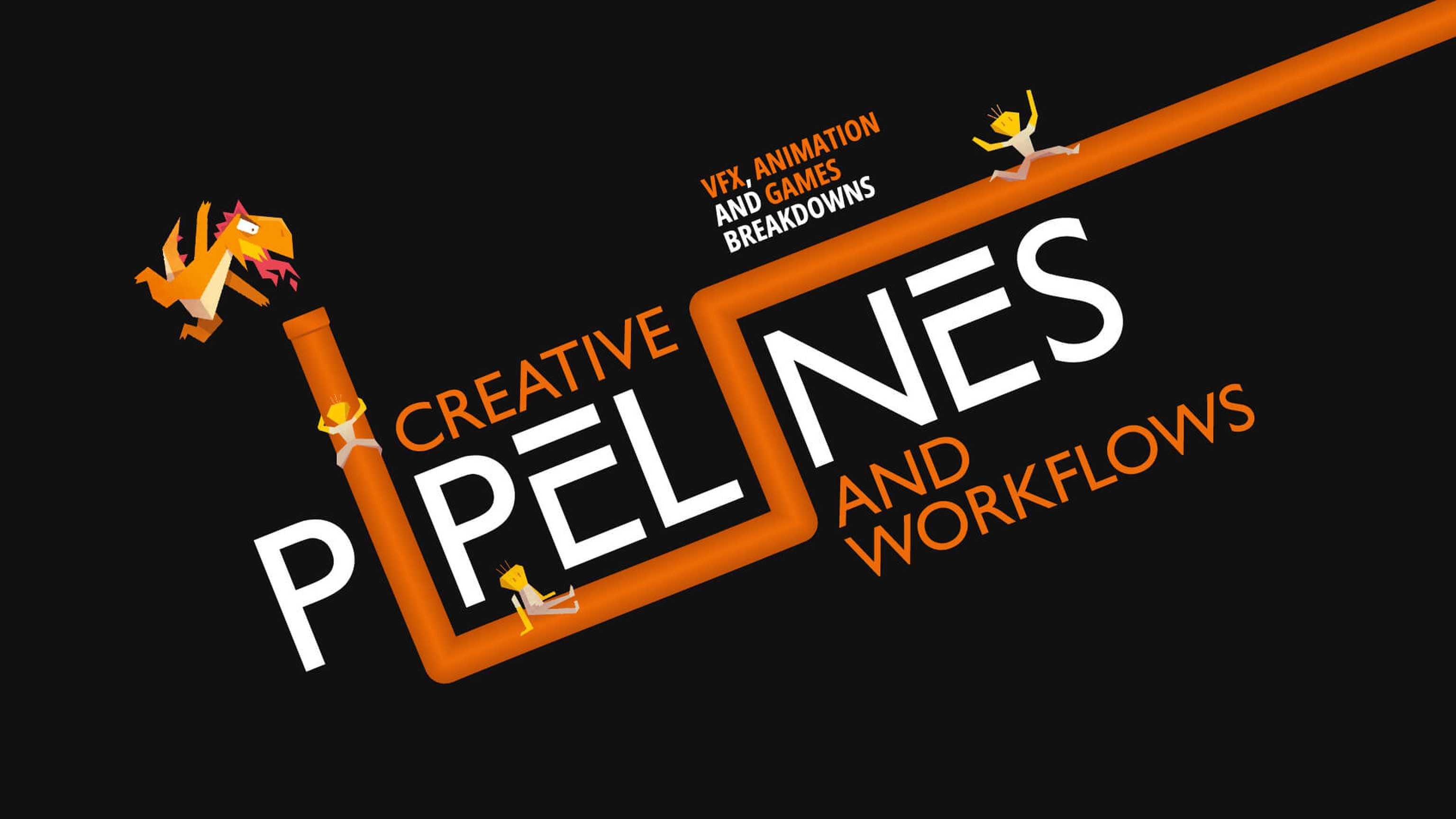 The Creative Pipelines and Workflows logo on a black background