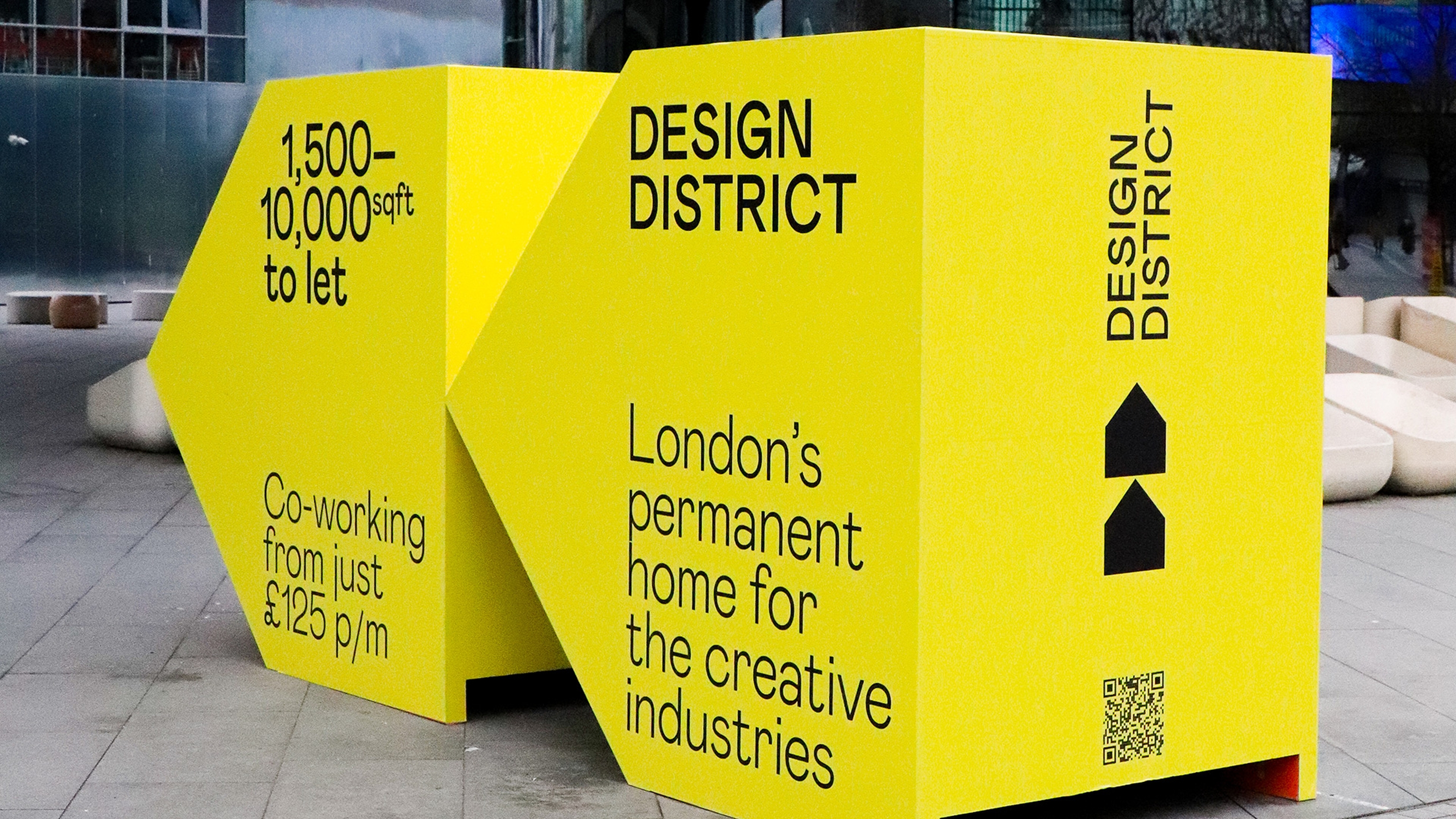 Design district signage in North Greenwich