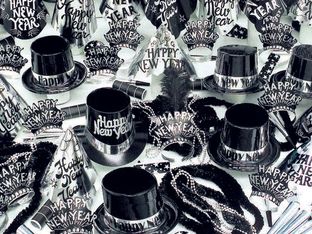 black white and silver New Year's Party Ideas, Photo 1 of 27
