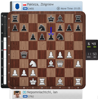 10…e6, oje. Gegen Ian Nepomniachtchi so aus der Eröffnung zu kommen, kann nicht gutgehen.