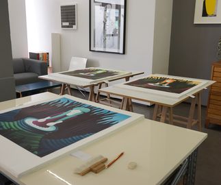 Three prints by Jordi Ribes in the production studio