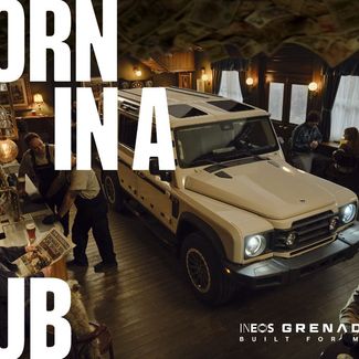 INEOS Grenadier born in a pub wonderhood