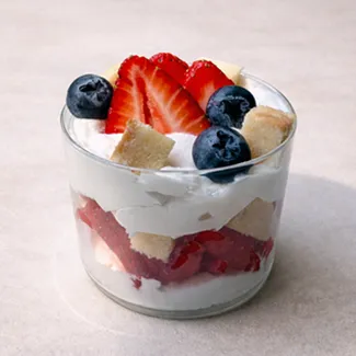 Sparkling Strawberry Shortcake Trifles