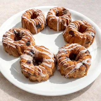 Sparkling Blueberry Bundt Cakes