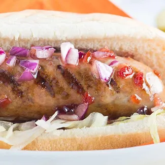 Grilled Sausages with Sweet Chili Sauce 