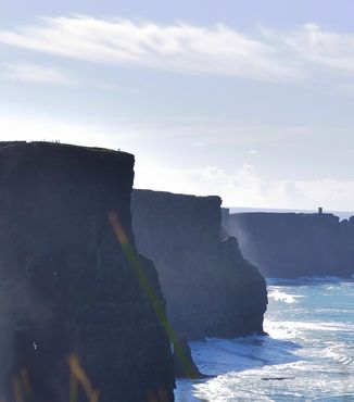 cliffs of moher in galway ireland on a sunny day