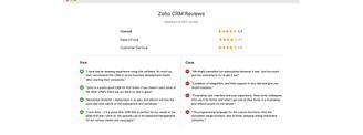 Zoho CRM reviews on Capterra