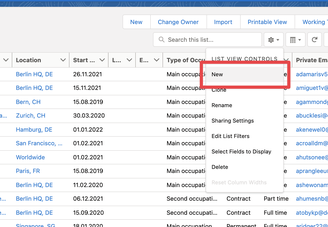 How to use Salesforce List Views - Create New List View
