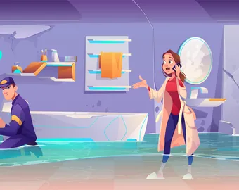 plombier répare un dégât des eaux