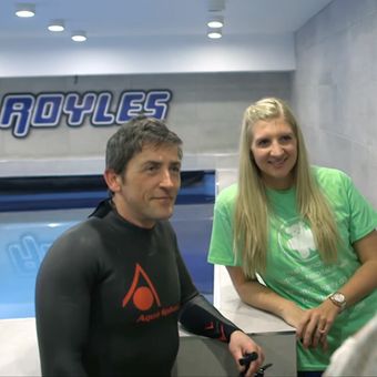 Watch a Two-Time Olympic Gold Medalist Train a TV Star for an Open Water Swim
