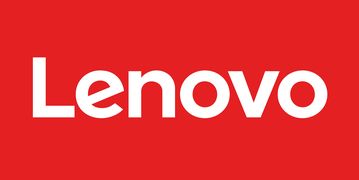 The Lenovo logo, in white text on a red background