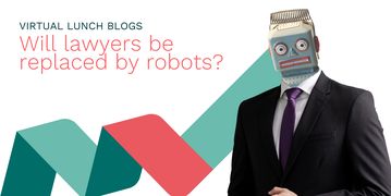 A lawyer with a robot's head