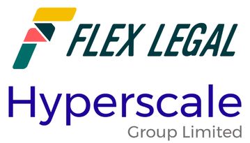 Flex Legal logo above the Hyperscale Group Limited Logo