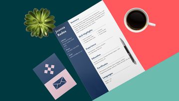 CV Tips Blog Banner - CV with a plant and coffee