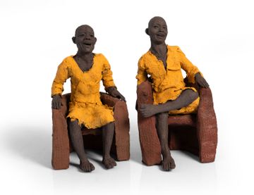 Happy sculpture, sculpture joyeuse, moine bouddhiste