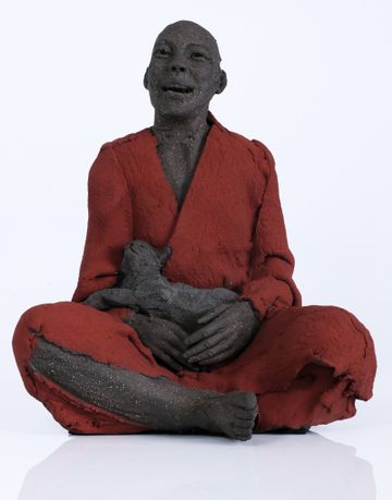 happy sculptures 21x26x21 cm Zen happy bouddha monks 