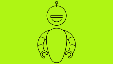 A robot on a green screen