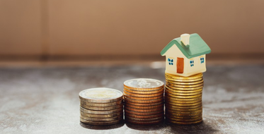 Pojistná částka nemovitost - domeček s mincemi
