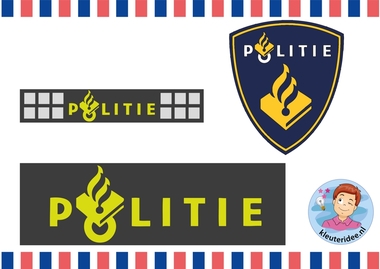 Politiehes knutselen met kleuters 6, met gratis download, kleuteridee.nl, Kindergarten police theme