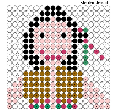 indiaan kralenplank voor kleuters, kleuteridee.nl, beads pattern preschool, free printable