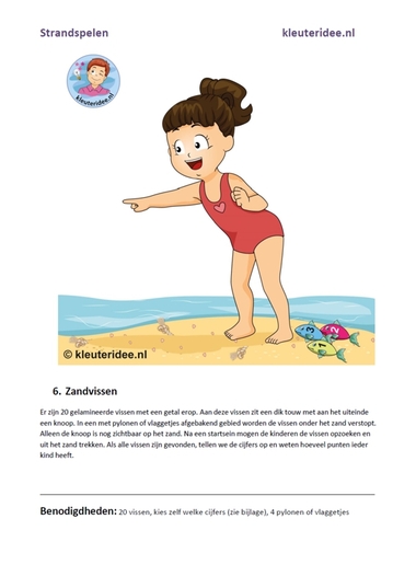 Strandspelen voor kleuters en kinderen, kleuteridee.nl