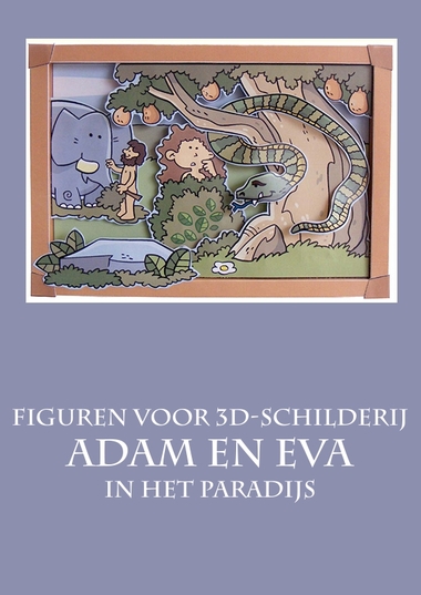 Adam en Eva in het paradijs, knutselen verwerking, free printable, kleuteridee.nl