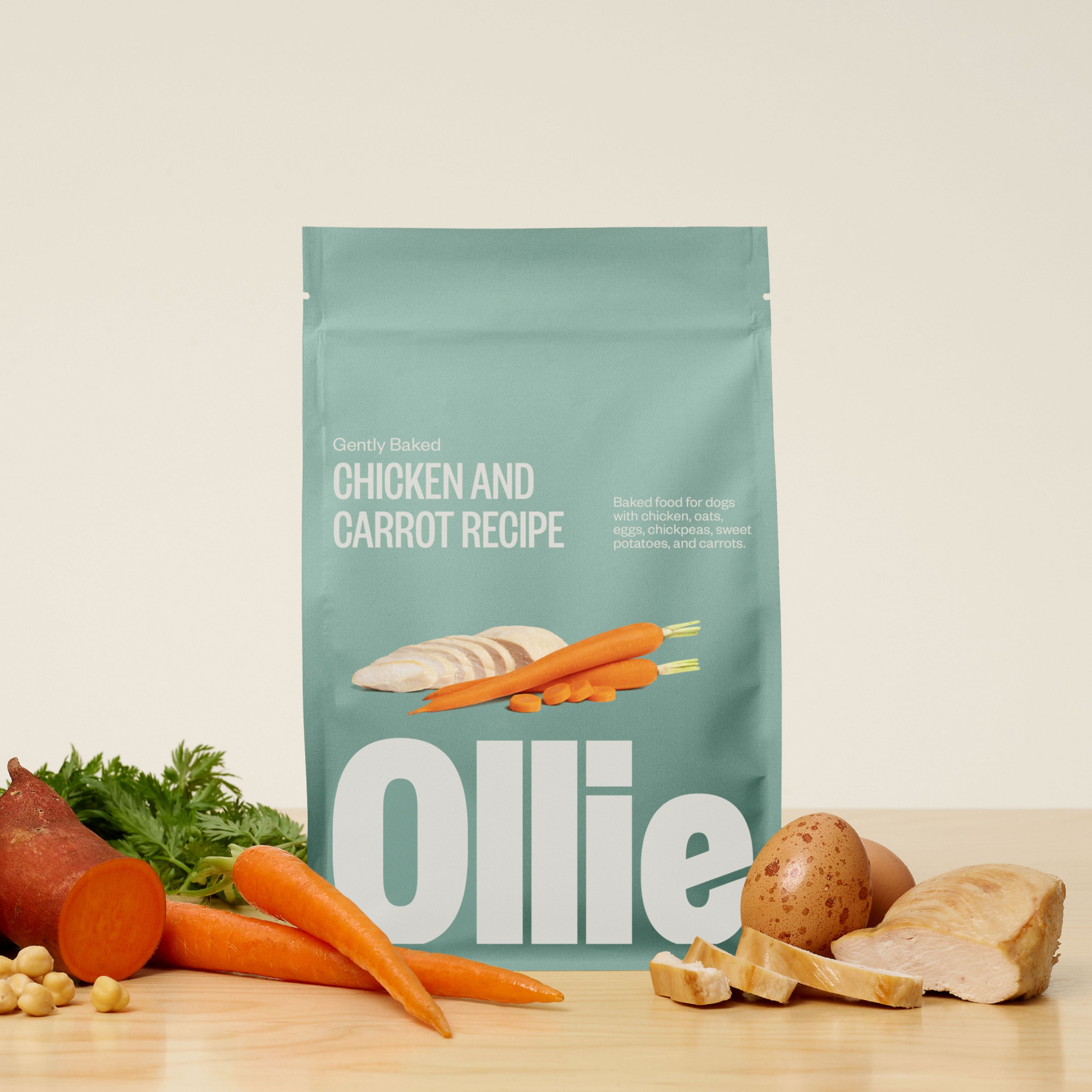 Bag of Ollie Baked Chicken dog food