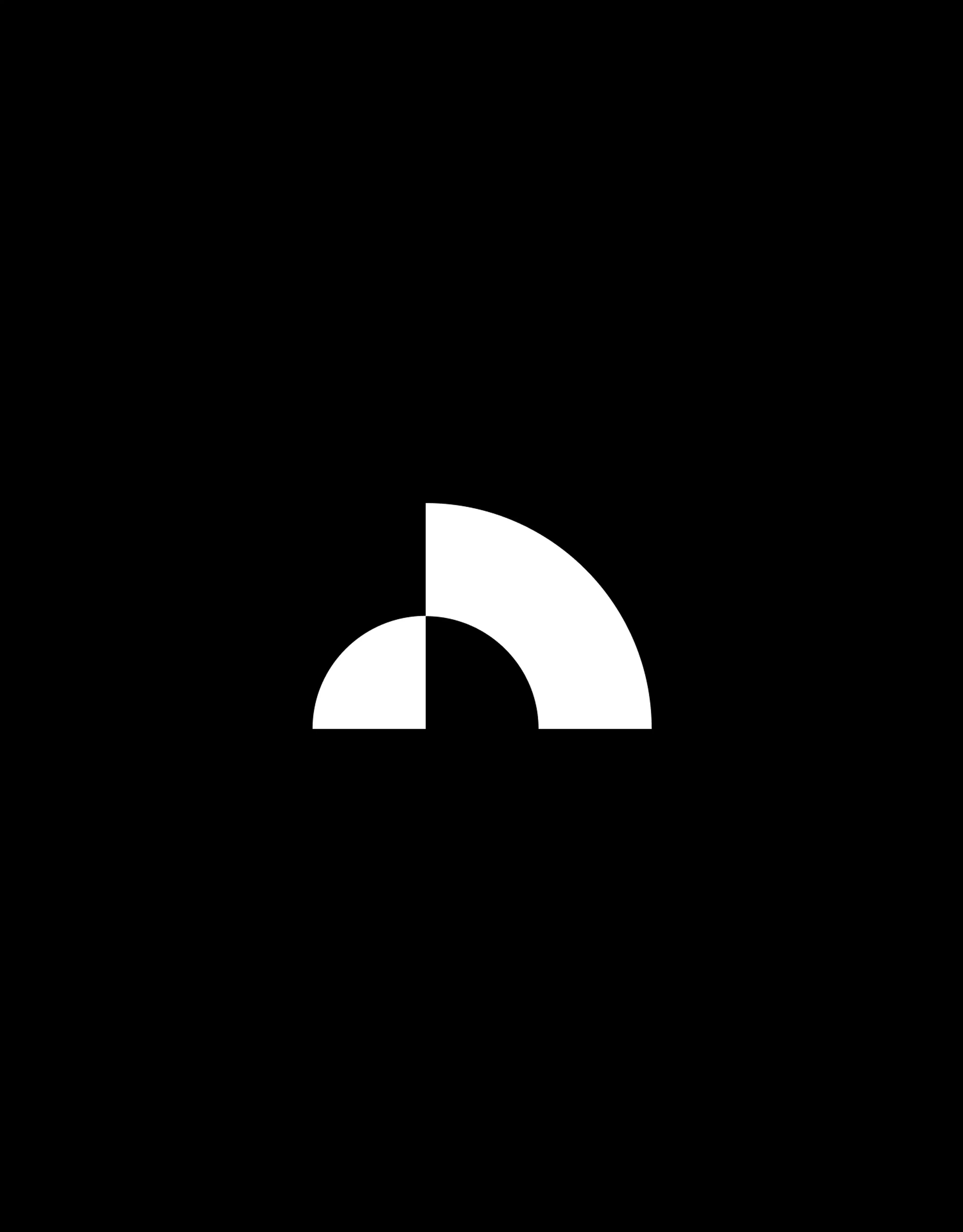 Caelor logo white on black background