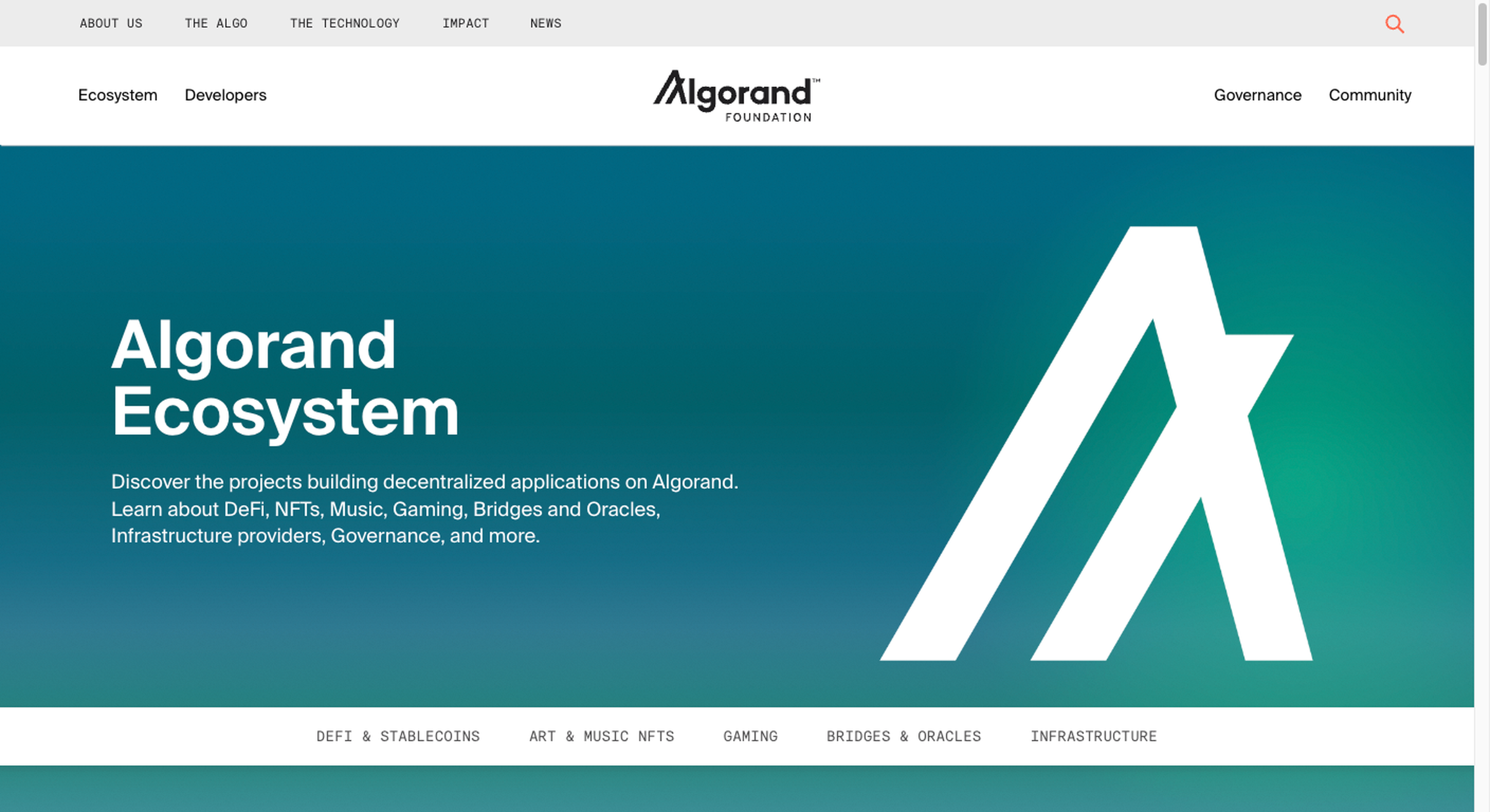 Algorand Foundation Webseite