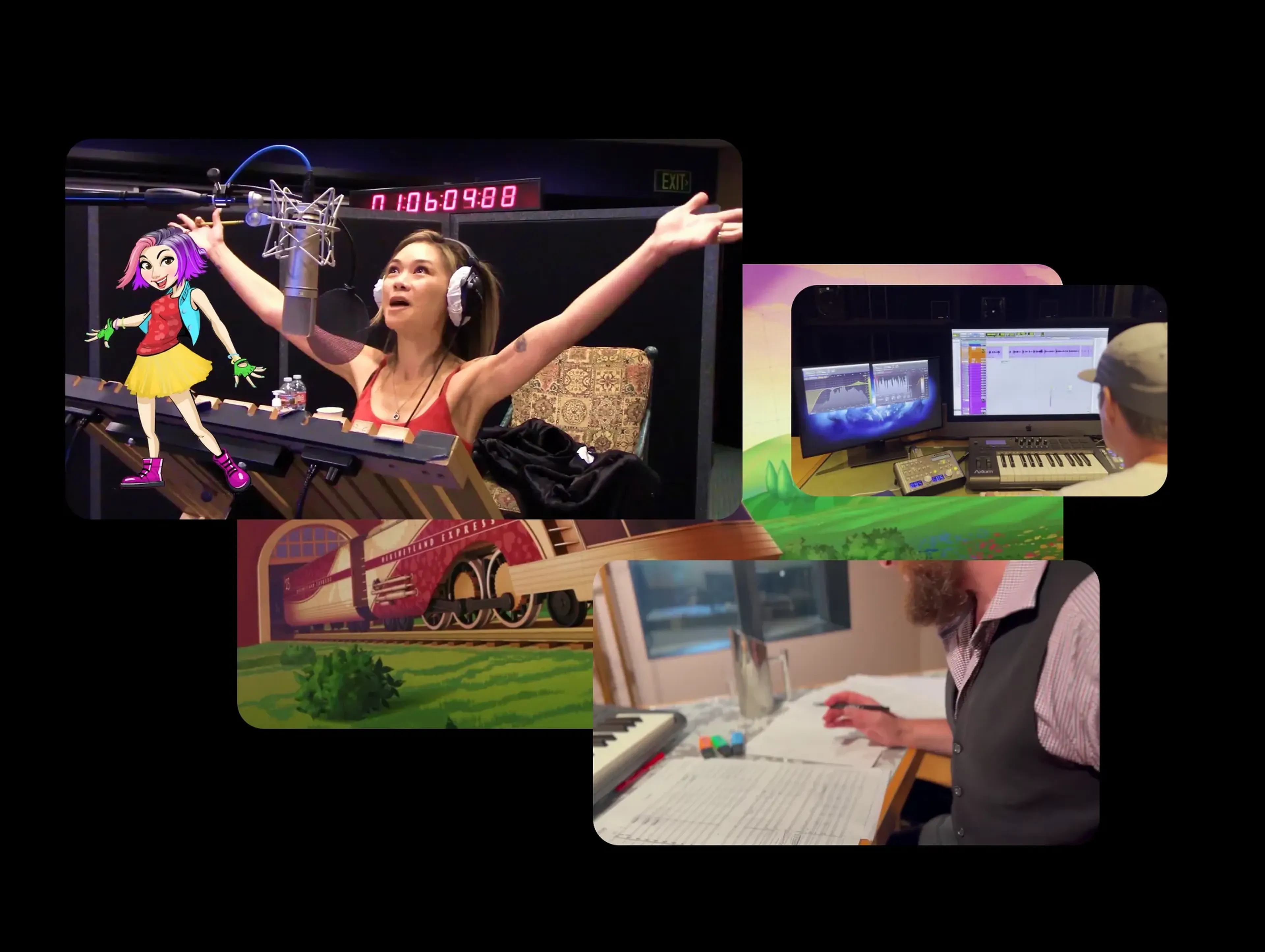 Vocal, keyboard and orchestral scoring sessions behind MassiveMusic's music for Hershey's Great Candy Expedition