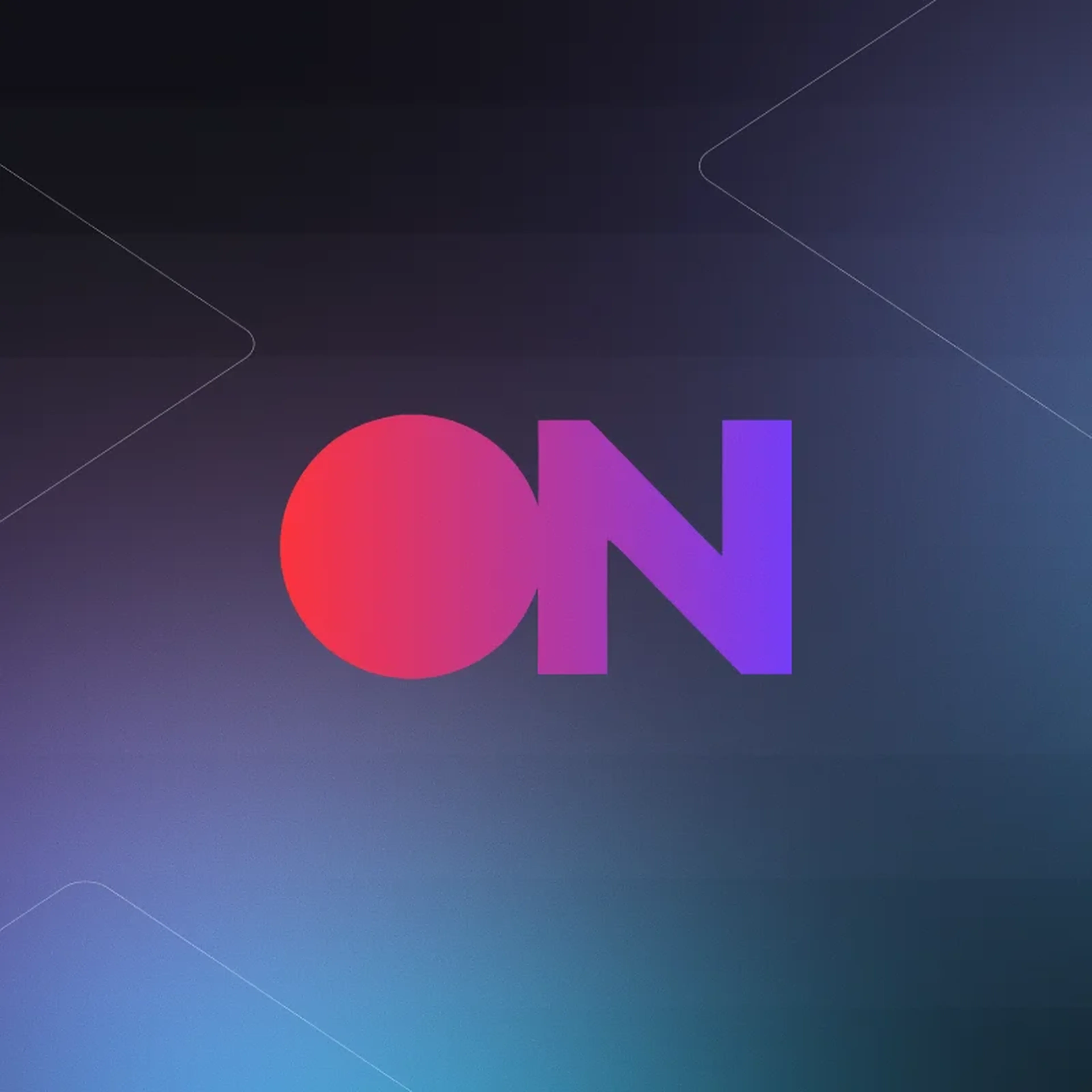 Stationhead logo with "ON" in red-to-purple gradient on a dark blue textured background