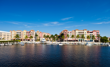 Colourful buildings in Naples, Florida