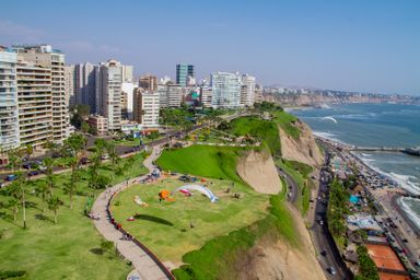 An aerial view of Lima, Peru