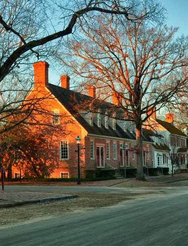 Old houses in Colonial Williamsburg