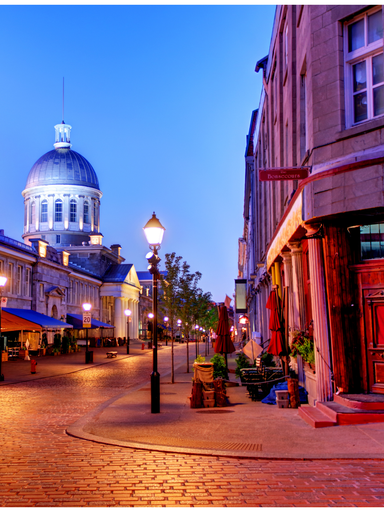 A street in Old Montreal, Quebec, Canada