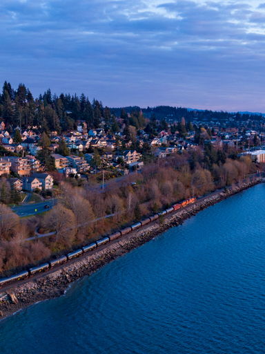 An aerial view of Bellingham, Washington