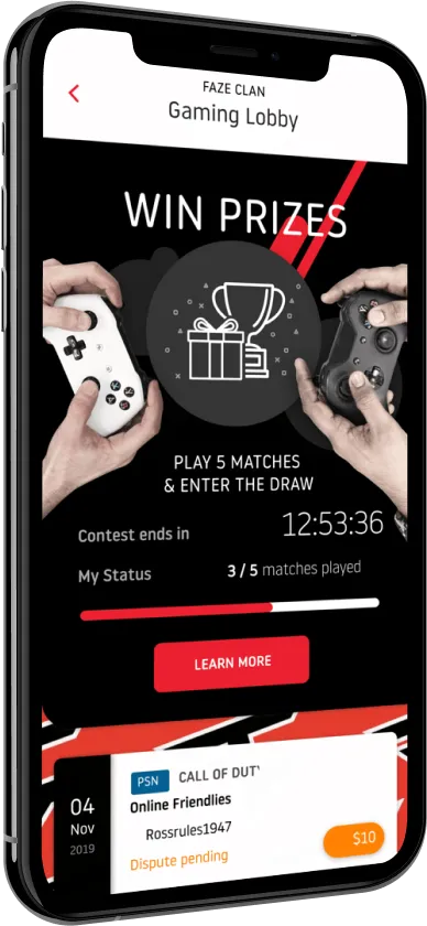 Phone showing the gaming lobby on the PLLAY app