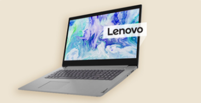 Lenovo Laptop Stock Image with Open screen lid
