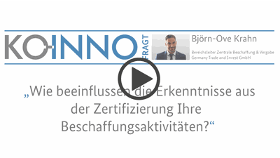 KOINNO fragt: Wie beeinflussen Sie die Ergebnisse aus der Zertifizierung bei Ihren Beschaffungsaktivitäten?