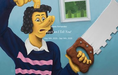 Website front, Nicasio Fernandez' painting with text over the top