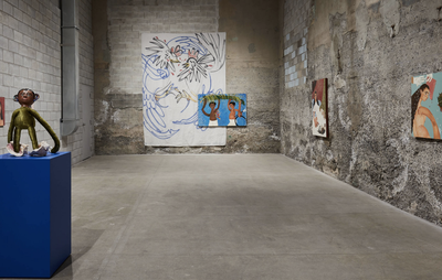 Bony Ramirez' artwork displayed in a gallery space