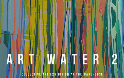 a poster for ART WATER 2 of dripping colours