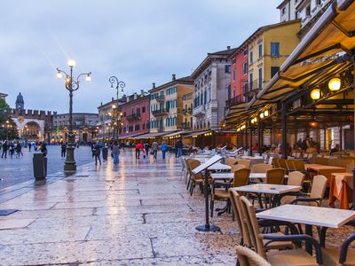 Restaurants in Verona on a rainy day