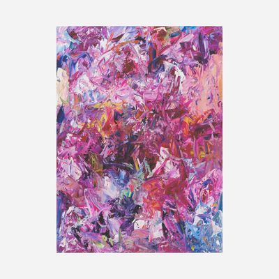Abstract print with purple brushstrokes, Untitled [1185813]by Chris Succo