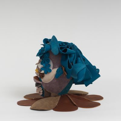 Soft sculpture of leather and cloth, Grove by Tau Lewis