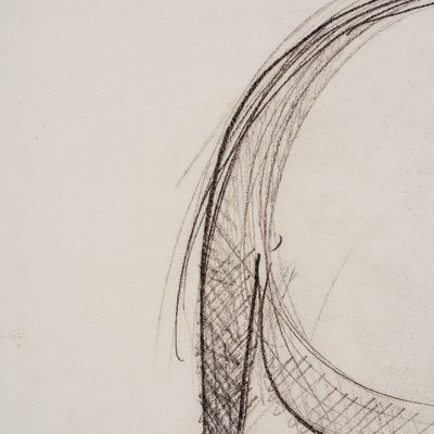 Sketching detail in pencil