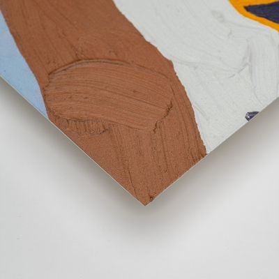 corner of Shaina McCoy's print showing thick brushstrokes
