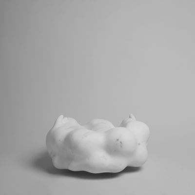white marble cloud sculpture