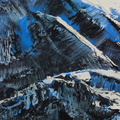 Snowy blue mountain, Nevertheless #9 by Conrad Jon Godly - detail shot